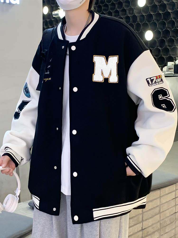 棒球服外套男士春秋季潮牌美式高街痞帅青少年男款宽松休闲夹克男高性价比高么？