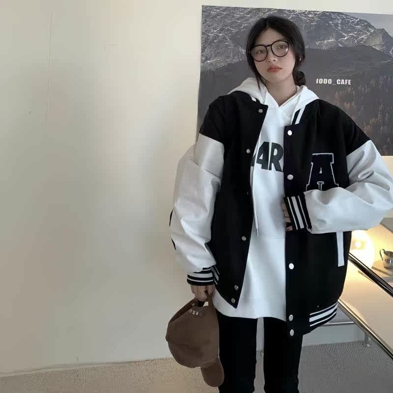 美式复古棒球服女春秋薄款休闲百搭宽松外套秋冬加厚潮高性价比高么？