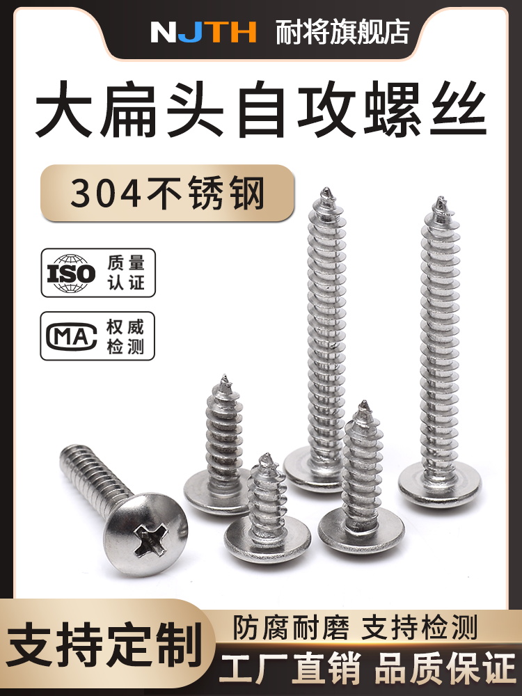 耐将深圳304/316自攻扁头十字槽