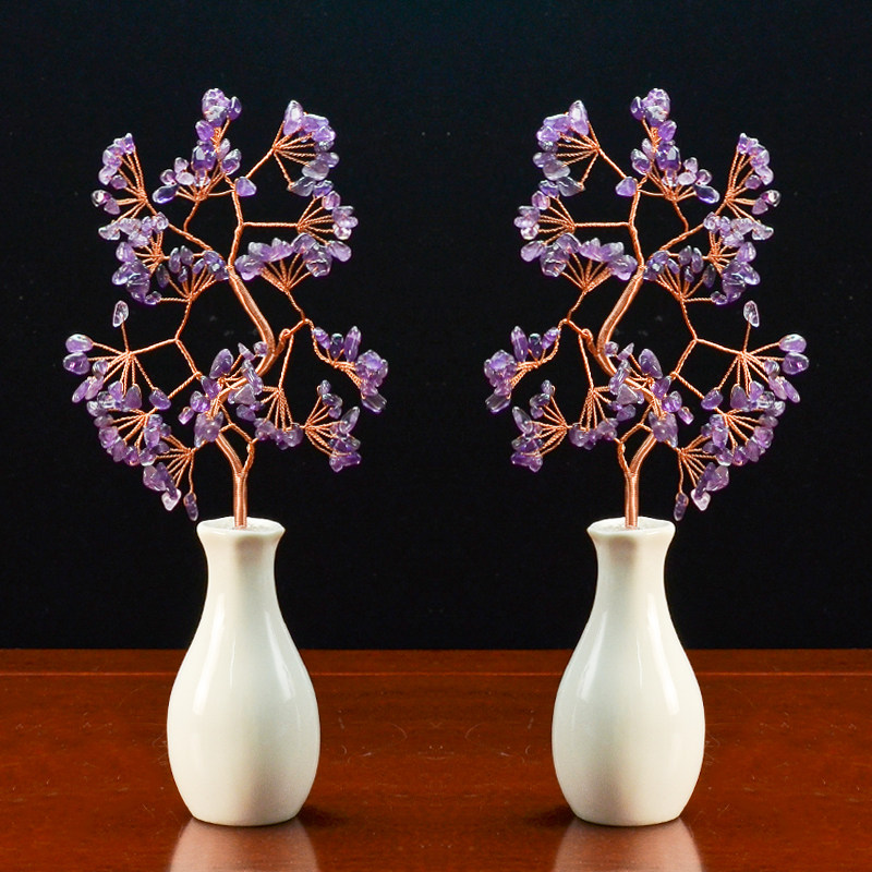 紫水晶佛前供花仿真假花佛堂佛台观音莲花荷花敬佛花桌面饰品摆件