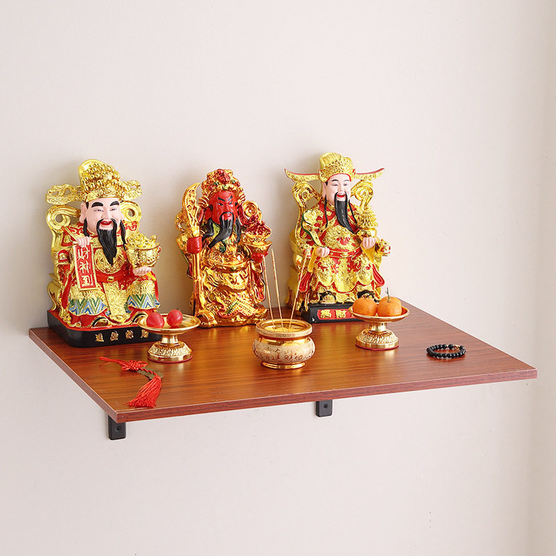 观音架子佛像灶神挂在墙上的供财神爷的关公托架摆放在家用架支架