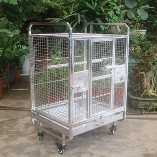 极速豪华大型灰鹦鹉鸟笼不锈钢养殖金属笼子大Q号玄凤折衷繁殖全