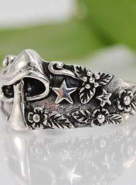 极速newWilfd Mushroom Star Flower Pattern Rings for Men and