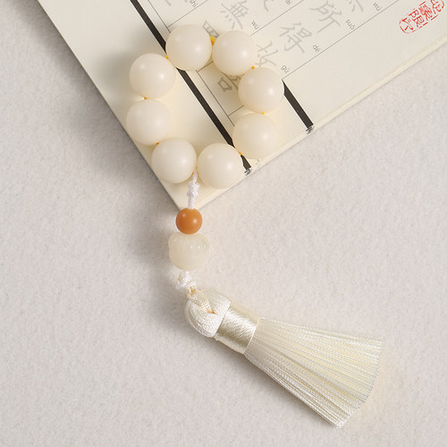 极速白玉菩提根手串手持女绕指柔文玩男手捻盘玩手把X件菩提子手