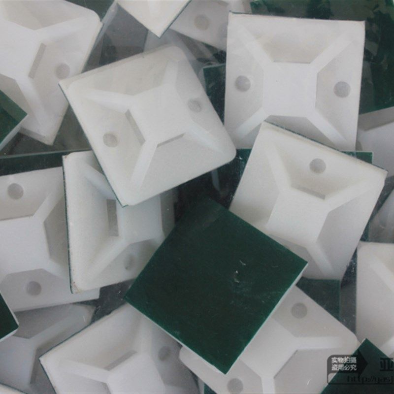 极速进口绿胶25*25 定位片吸盘 布线固定片自粘式扎U带固定座500,基础建材,缎带/扎带,淘宝优惠券,粉丝福利购,淘宝优惠卷