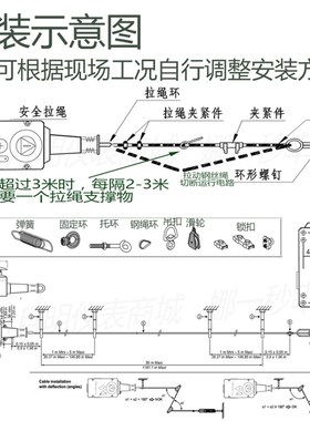 极速两常开两常i闭单向拉绳安全拉线开关HDLS-3a带急停按钮及断线
