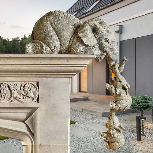新品Animal Elephant Resin Ornaments GaIrden Decorations Elep