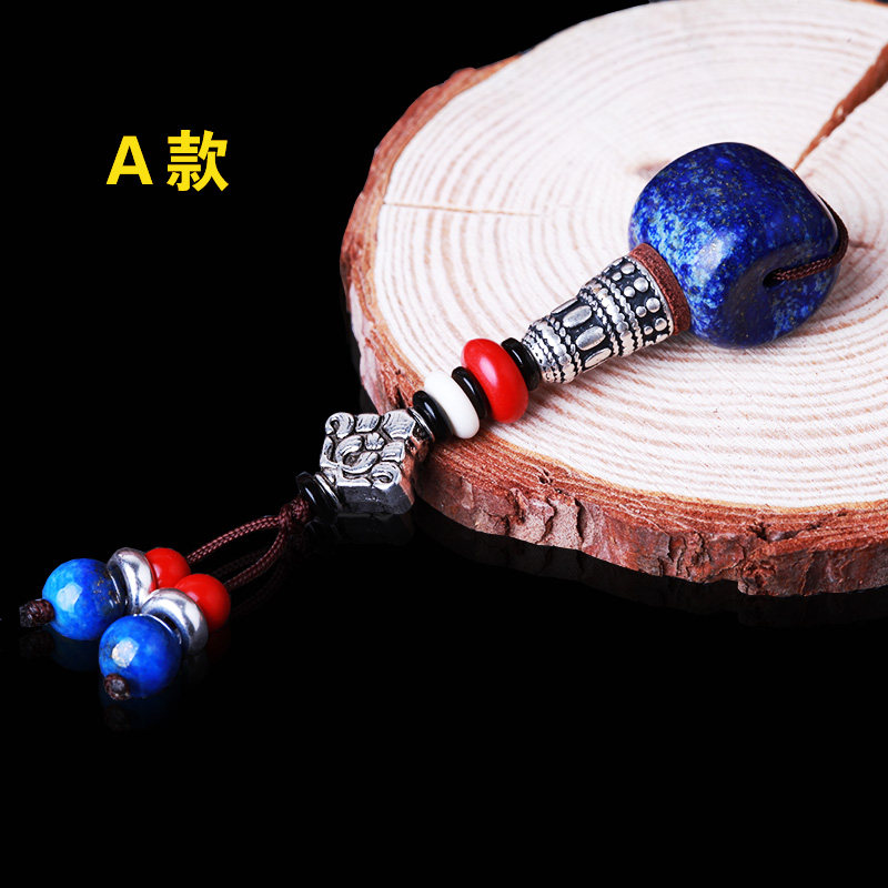 新品藏式青金石佛头三通佛塔佛珠A念珠diy金刚菩提子星月配件饰品图片