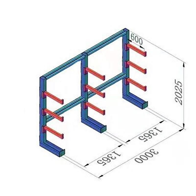极速重型悬臂式货架板材布匹钢管管材铝J材五金型材双面托臂材料