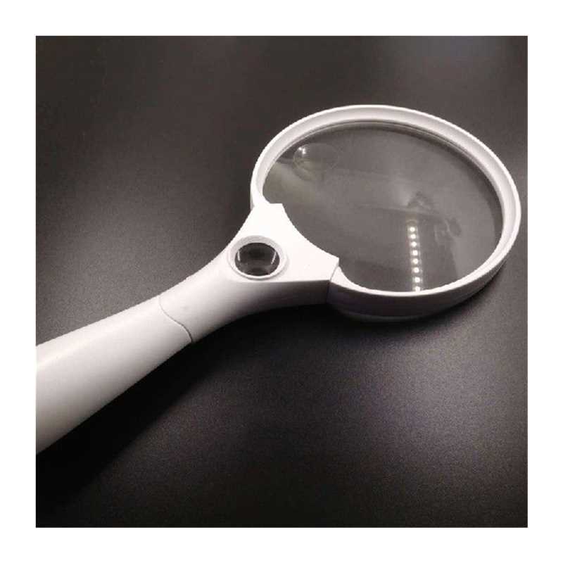 极速137mm Handheld Magnifier Three LeJnses 2X 4x 25X Loupe