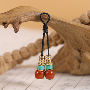 极速天然南红金刚杵绿松r石弟子珠配饰百香籽星月菩提背云手串diy