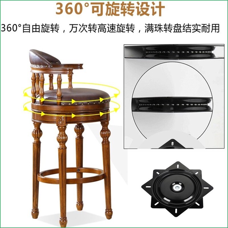 极速满珠加厚万向k转盘转旋转台轴承家俱方型铁转盘机械沙发椅子