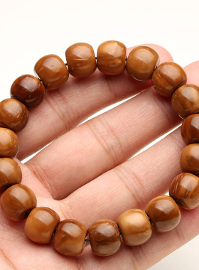 极速精品A+高抛库m克圆珠直切老形桶珠手串菩提念珠佛珠文玩男女