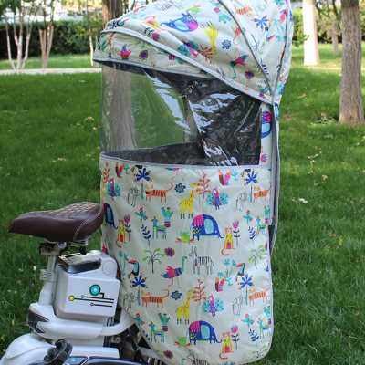 极速电动车儿童座椅后置雨篷w防风防寒棉雨棚小学生加高加长隔风