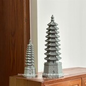 新品 看看仿真景v观文昌塔塔摆件家居玄关亭子摆设盆景 无聊了