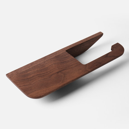 极速搁板纸卷架/l创木工坊黑胡桃木卷纸壁挂纸巾杆厕所洗手台置物