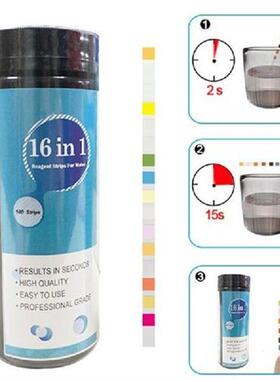 极速100 Pcs Water Test Strips 16in1 AquariOum Water Quality