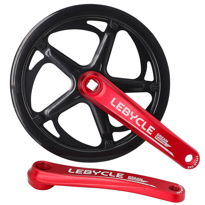 极速乐百客折叠车大齿盘52齿48T方孔曲L柄齿盘单链盘轮盘通用大行