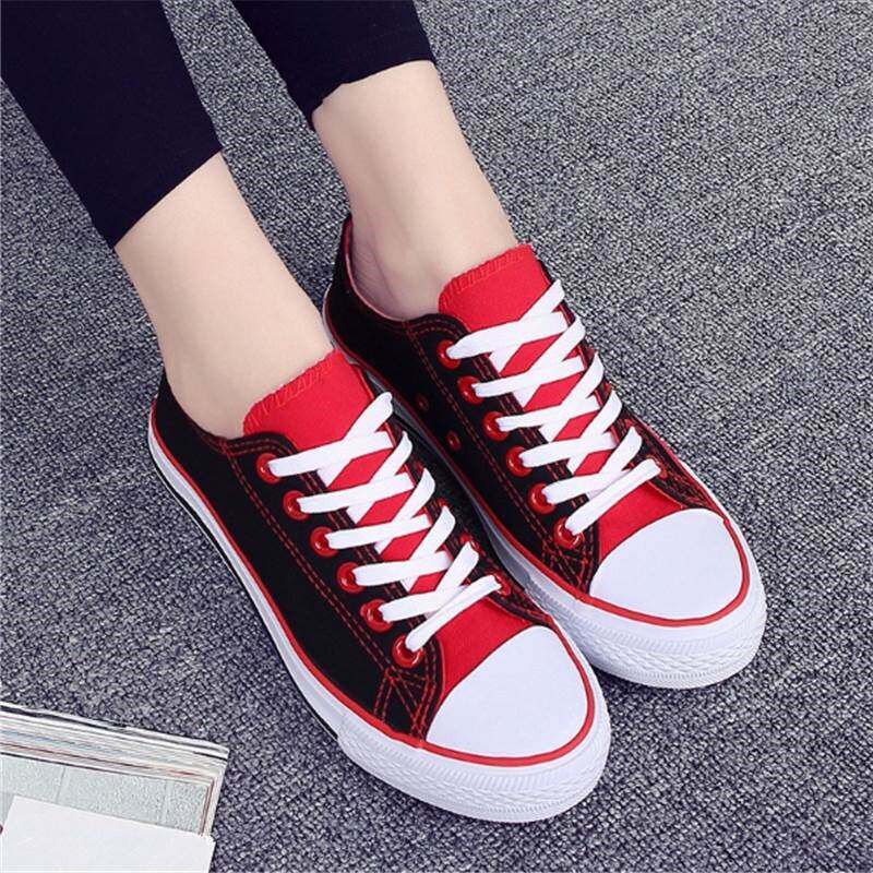 新品帆布鞋女2026新款百搭韩版ulzzang春季学生情W侣女小白板鞋潮