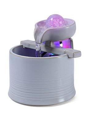 极速流水摆件石磨陶瓷循环水喷泉乔迁F新居礼品开业礼物客厅家用