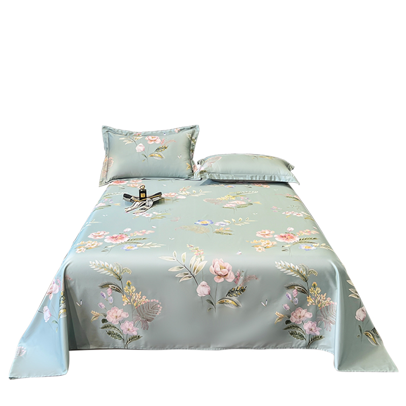 极速140支长绒棉印花床单单件单人1.E5m双人床1.8米全棉被单大尺