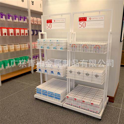 极速2023新款雨伞展示架t名创超市零食货架洗护母婴用品收纳层架