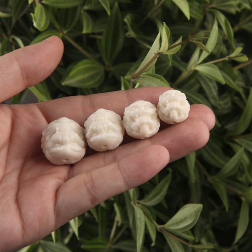 极速天然象牙果雕刻貔貅u圆珠佛珠星月大小金刚菩提手串配饰