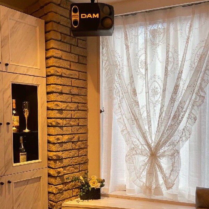 极速Solid Color Lace Ruffle Curtains Home LivingS Room Balco