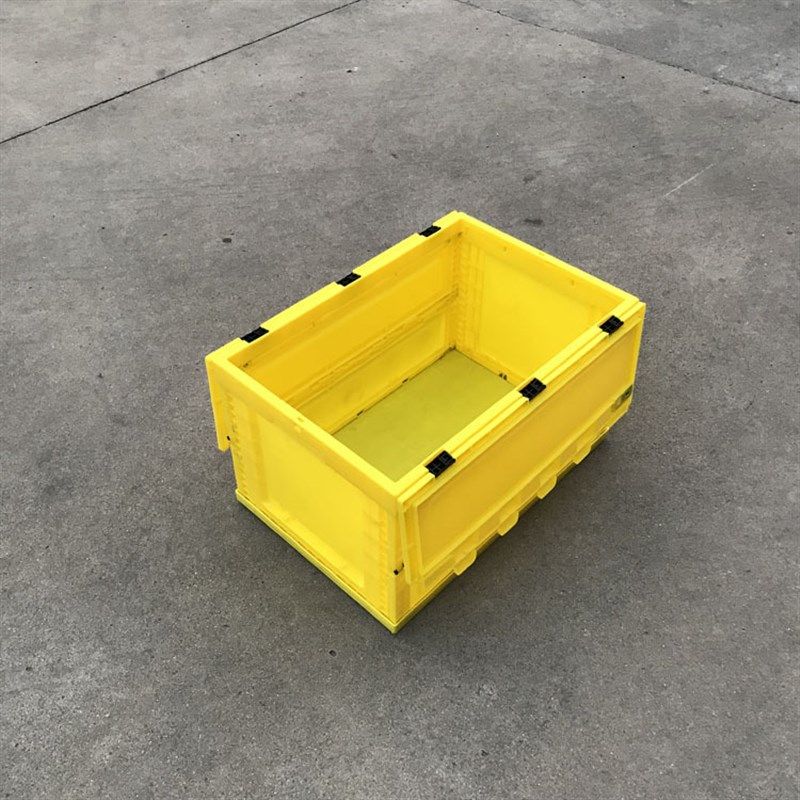 极速厂促新黄色折叠箱带p盖600340黄原料塑料周转箱长方形塑料零,包装,塑料周转箱,淘宝优惠券,粉丝福利购,淘宝优惠卷