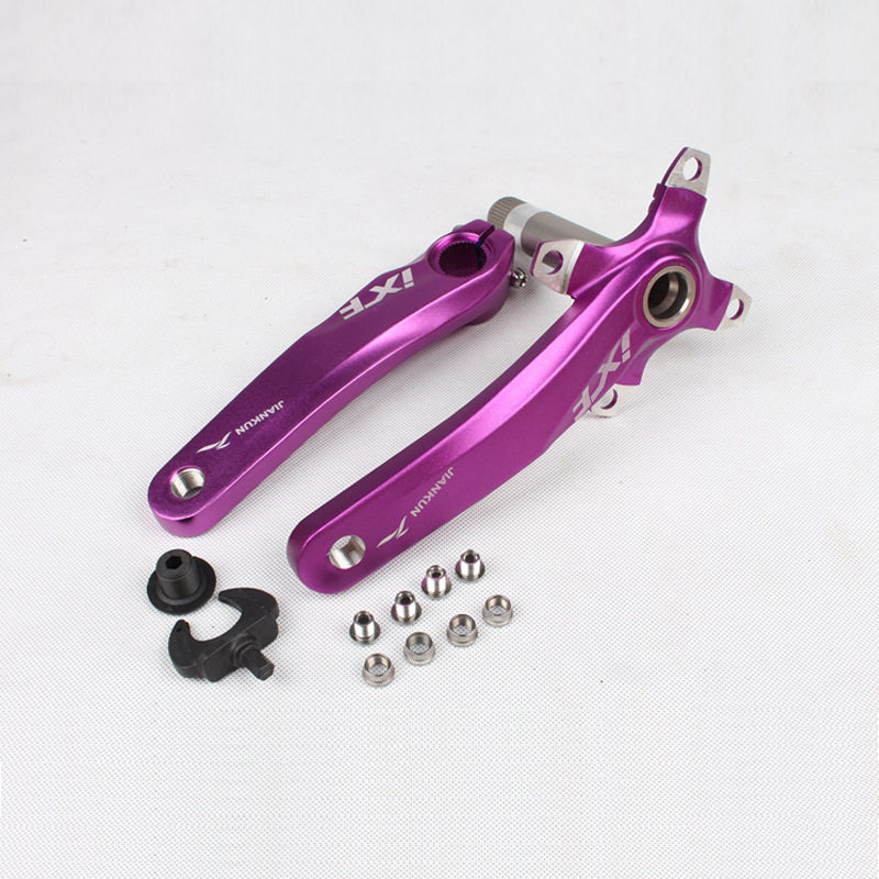 极速铝合金超轻IXF山地车中空一体F牙盘曲柄自行车改装单盘组装中