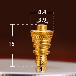 极速文玩噶当塔纯银镀金榫卯三通佛塔猛犸头帽P圆珠玛瑙diy配件