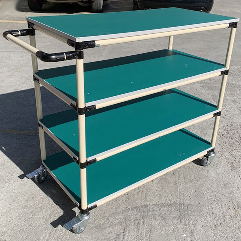 极速新品精益管防静电周r转车物料货架车间工具线棒手推车移Y动多