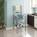 不锈钢脸盆架简易宿舍家用洗脸架子卫生间浴室落地置物架多层面盆