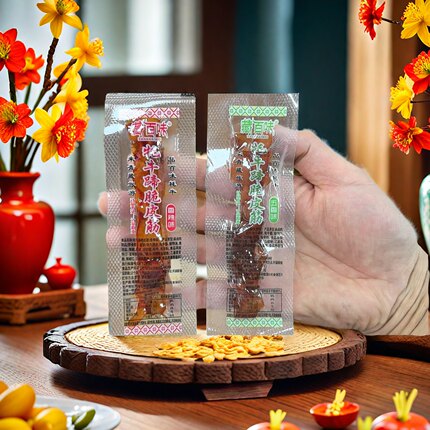 青海特色藏百味牦牛脆皮蹄筋500g袋装五香香辣即食卤味零食