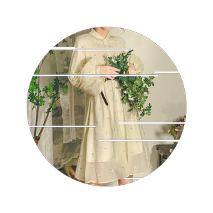 《云朵棉花糖》宫廷复古灯笼袖绣花绑带连衣裙蓬蓬娃娃裙夏