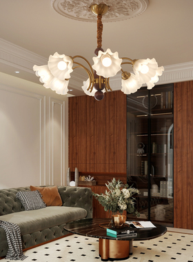 帕莎 法式中古风客厅吊灯覆古2025年新款灯饰设计师高级感主卧灯