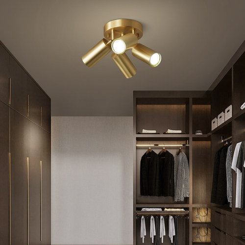 帕莎全铜轻奢明装卧室过道射灯