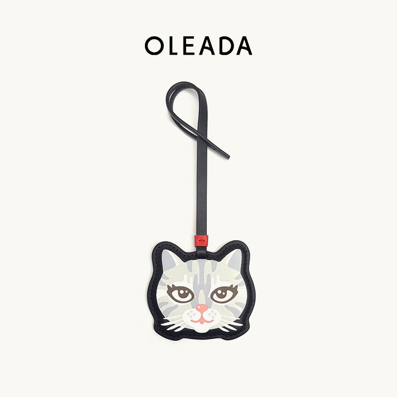 OLEADA原创设计牛皮包包挂件个性小众精致可爱猫咪挂饰女