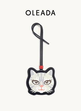 OLEADA原创设计牛皮包包挂件个性小众精致可爱猫咪挂饰女