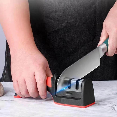 #安楠百货优选磨刀器多功能三段手持式手动快速打磨菜刀神器磨a08