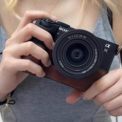 索尼A7C2保护套A7M4真皮相机包