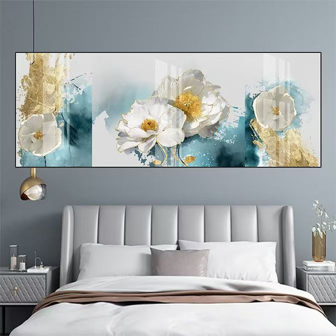 现代简约花卉装饰画客厅卧室挂画无框静物画高品质喷绘