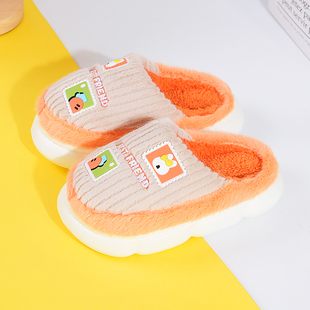 路路佳品牌儿童中大童高帮后包跟棉拖鞋32~34/35～36毛窝棉拖鞋