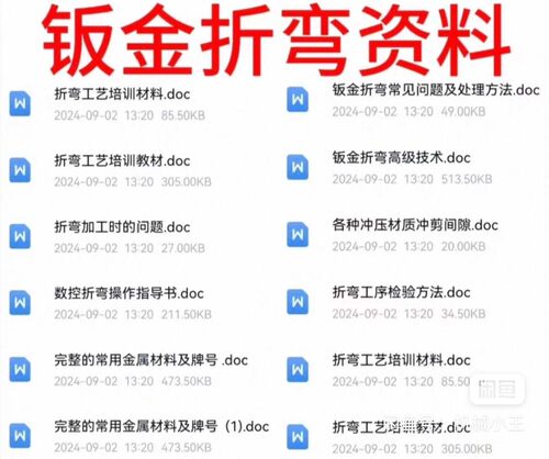 钣金折弯资料