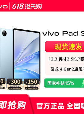 【618抢先购】vivo Pad SE 国家补贴 平板电脑 好学好用好护眼12.3 英寸护眼柔光屏孩子学生开学好物