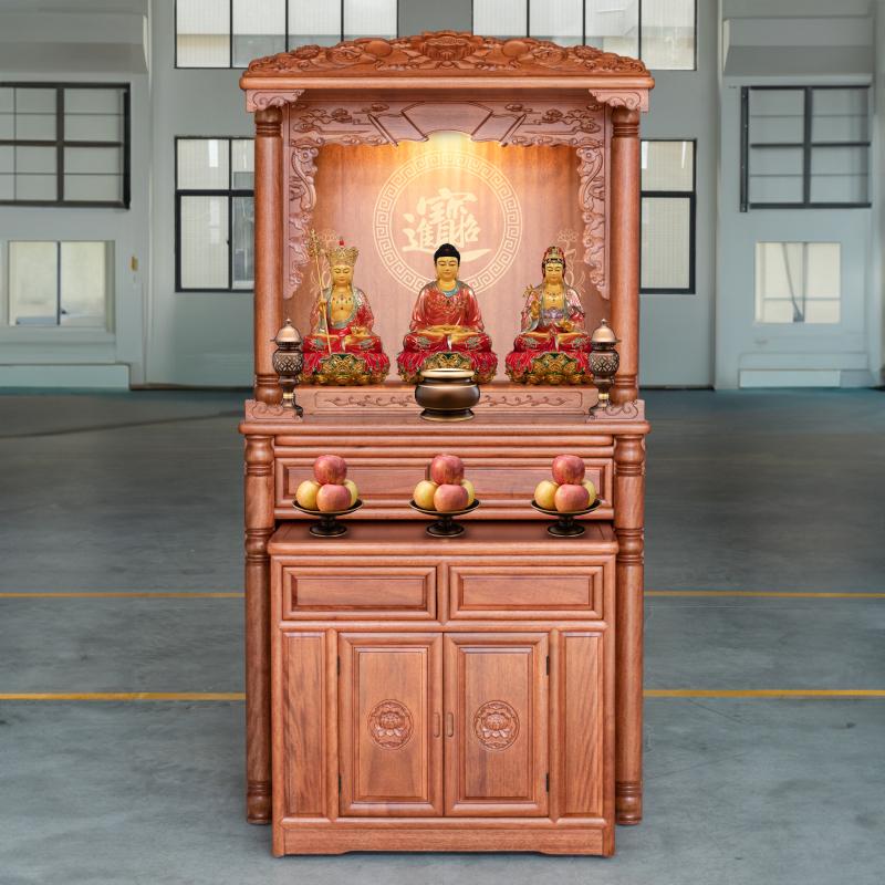 佛龛新中式立柜家用实木现代简约轻奢佛柜关公供桌神龛财神供奉台