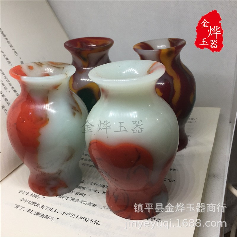 2026外蒙料花摆件 仿戈壁玉石花小摆件 家庭装饰用品 地摊