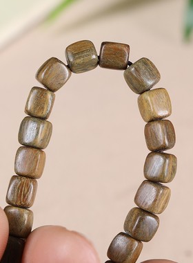 2026阿根廷绿檀木方形珠子手链特色文玩手串女友古风念珠生日送礼