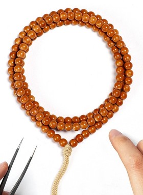 2026精品橄榄核核尖圆珠手串长串素籽素串光珠文玩手链佛珠情侣念