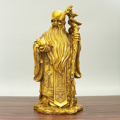 2026黄铜福禄寿摆件福星禄星寿星老人祝寿客厅家用神像大号
